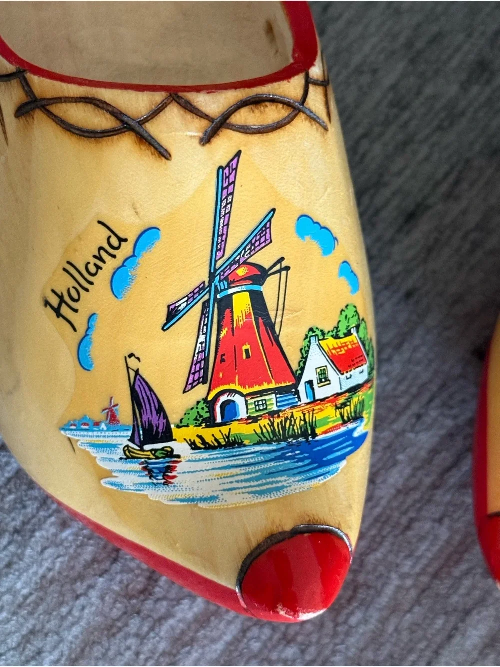 Hand-Painted Kids Dutch Wooden Clogs/klompen